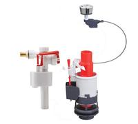 Wirquin 10724351 Mécanisme WC Double Chasse MW2 Robinet Flotteur F89 Chromé | Robinet alimentation latérale, installation rapide, alimentation efficace, économie d'eau, fabriqué en France