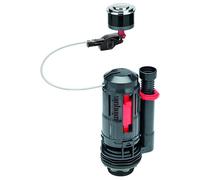 Wirquin 10724824 Mécanisme WC Double Chasse Flexiflow Chromé | Double chasse 3/6 L, commande à câble, technologie à câble Easy Clip, label longtime, compatibilité universelle