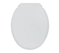 Wirquin 20718747 Abattant WC First Blanc | Thermoplastique, fermeture ralentie, forme U