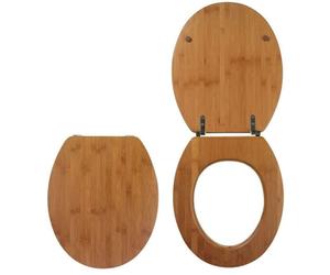Wirquin 20719732, siège de WC rond et souple, bambou, bambou, 2,6 kg