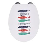 Wirquin 20722979 Abattant WC Diplomat Banc de Sardines | MDF 100 % FSC, frein de chute, charnières inox, forme U