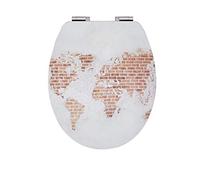Wirquin 20723079 Abattant WC avec frein de chute Diplomat 100% FSC, top fix, déclipsable, world