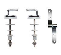 Wirquin 20724134 Ensemble de fixation pour abattant WC Wirquin, charnière inox et visserie, chromé