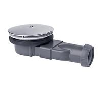 Wirquin 30718661 Bonde Douche Slim Ø90 mm Dôme ABS Chromé | Extra-plate, 40 mm hauteur, installation facile, entretien facile, panier amovible, débit 24 L/min