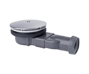 Wirquin 30718661 Bonde Douche Slim Ø90 mm Dôme ABS Chromé | Extra-plate, 40 mm hauteur, installation facile, entretien facile, panier amovible, débit 24 L/min