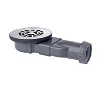 Wirquin 30720270 Bonde de douche Slim avec grille en inox pour receveur extra-plat, chromé