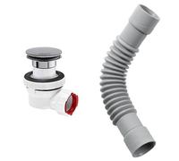 Wirquin 30721530 Ensemble Complet LAVABO XS Pure Quick CLAC, Chromé & 79009005 Magicoude Raccord Universel Diamètre 32 mm, Gris, Taille Unique