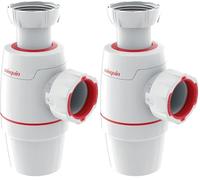 Wirquin 30722142 Siphon lavabo Néo D32 zéro fuite, blanc (Lot de 2)