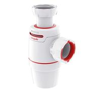 Wirquin 30722158 Siphon lavabo Néo Air blanc Ø32 avec anti-vide intégré, réglable, compact, zéro fuite