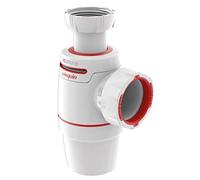Wirquin 30722160 Siphon lavabo Néo Air blanc Ø40 avec anti-vide intégré, réglable, compact, zéro fuite