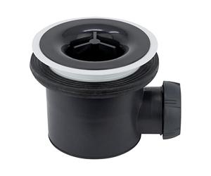 Wirquin 30722460 Bonde de douche Tourbillon horizontale grise pour receveur de douche design ou à carreler