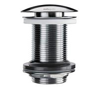 Wirquin 30723104 Bonde Lavabo chromée 75 mm sans Trop-Plein | Design, fermeture Quick-Clac, laiton chromé, étanche, installation facile, entretien facile