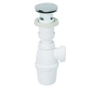 Wirquin 30723121 Ensemble complet vidage pour lavabo siphon, bonde clapet Quick-clac et trop-plein intégré, blanc