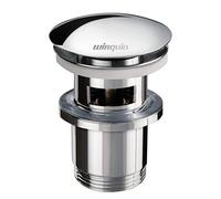 Wirquin 30723123 Bonde Lavabo chromée avec Trop-Plein avec Corps de Bonde | Vasque encastrée, design, fermeture Quick-Clac, laiton chromé, étanche, installation facile, entretien facile