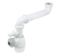 Wirquin 30723175 Siphon Lavabo Tout-En-Un Ø32 mm Déporté | Gain de place, déporte le siphon, installation facile, réglable, fabriqué en France, blanc