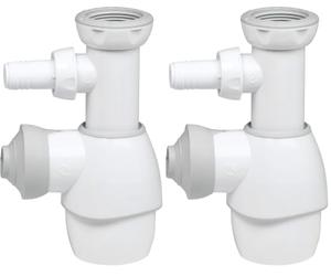 Wirquin 30723208 Siphon tout en un universel lavabo évier, blanc (Lot de 2)