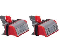 Wirquin 30723382 Membrane Slim+ avec Filtre à Cheveux Amovible pour évacuation bonde de Douche, Rouge et Gris (Lot de 2)