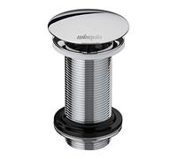 Wirquin 30723425 Bonde Lavabo chromée 100 mm à Écoulement Libre Dôme Fixe | Design, pas de fermeture, écoulement simple, laiton chromé, étanche, installation facile, entretien facile