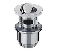 Wirquin Bonde de lavabo WIRQUIN PRO 30723427 en laiton à clapet rotatif avec trop-plein chromé