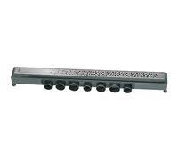 Wirquin 30723953 Caniveau Douche à l'italienne Venisio L.900 mm avec Grille Soda en INOX Largeur 43mm Design Gouttes d'eau, chromé Express 900mm, Gris