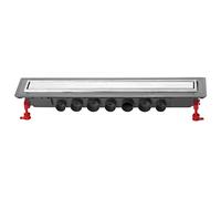 Wirquin 30723958 Caniveau douche à l'italienne Venisio Expert L.700 mm avec grille réversible en inox, chromé