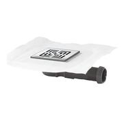 Wirquin Bonde à chaper 30723966 Slim extra plate - platine et bâche d'étanchéité, gris