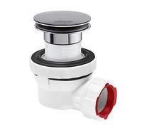 Wirquin 30723974 Kit Bonde Siphon Lavabo Nano 6.7 Ø32 mm Dôme Chromé | 1/4 de tour, fermeture Quick-Clac, laiton, gain de place, anti-odeurs, zéro bruit, entretien facile, installation facile