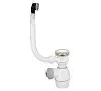 Wirquin 30724253 Kit Bonde Siphon Lavabo Tout-En-Un Ø32 mm avec Trop-Plein | Inox chromé, fermeture Quick-Clac, entretien facile, installation facile, origine France garantie