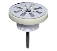 Wirquin 30724255 Bonde Lavabo à Écoulement Libre Grille Plate Fixe | Grille inox, étanche, installation facile, entretien facile, fabriqué en France, chromé