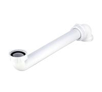 Wirquin 30724257 Tubulure de lavabo gain de place avec renvoi vers l'arrière, blanc