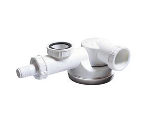 Wirquin 30724276 Siphon Évier Espace 1 Bac Ø40 mm | Gain de place, extraplat, anti-odeurs, installation facile, accessible si bouchage, origine France garantie, blanc