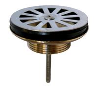 Wirquin 30724329 Bonde Évier 1 Bac Ø60 mm à Grille | Corps bonde laiton, grille inox, chromé
