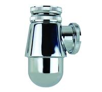 Wirquin 30724333 Siphon Lavabo Ø32 mm Laiton Chromé Culot Court | Design, étanche, anti-odeurs, installation facile, réglable, entretien facile, accessible si bouchage, blanc