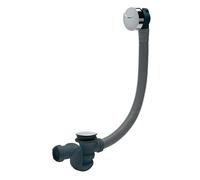 Wirquin 30724373 Vidage Baignoire ABS Siphon Compact Clapet Recouvrant | Vidage complet baignoire, 700 mm, clapet ABS, volant ABS, fabriqué en France, chromé