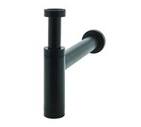 Wirquin 30724757 Siphon Lavabo Teos Ø32 ou 40 mm ABS Noir | Sortie universelle, design, étanche, anti-odeurs, installation facile, réglable, entretien facile