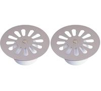 Wirquin 39235003 Grille universelle de remplacement pour bonde d'évier D85, chromé (Lot de 2)