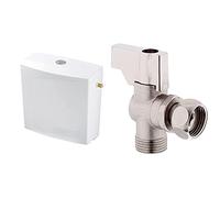 Wirquin 50720024 Reservoir iseo bas clean fr, Blanc & 19529004 Robinet équerre 1/4 tour R29 Chrome