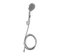 Wirquin 60724876 Pommeau de Douche avec Flexible Cindy Chromé 4 Jets | Stop Jet, flexible inox 1,50 m, anti-calcaire