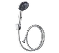 Wirquin 60724877 Pommeau de Douche avec Flexible Flora Chromé 1 Jet | Stop Jet, flexible inox 1,50 m, anti-calcaire