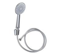 Wirquin 60724878 Pommeau de Douche avec Flexible Joy Chromé 1 Jet | Flexible PVC 1,50 m, anti-calcaire