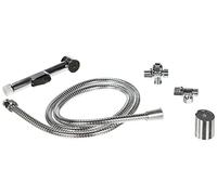 Wirquin 60725285 Douchette Hygiène WC avec Flexible Shattaf Chromé | Flexible inox 1,50 m, Stop Jet, anti-calcaire, ACS, fabriqué en France
