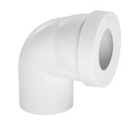 Wirquin 71020101 Pipe wc rigide coudée, mâle, courte, à coller pour évacuation toilette, blanc