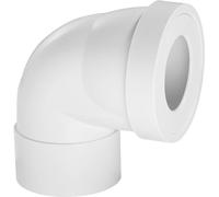Wirquin 71020102 Pipe WC Rigide Femelle 120 mm à Coller sans Piquage | Raccord wc rigide coudé, court, ABS, origine France garantie, blanc