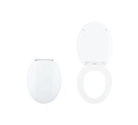 Wirquin Abattant WC Casual Line en thermodur, fermeture ralentie, déclipsable, forme en U – Blanc