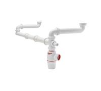 Wirquin, blanc 30723889 Vidage pour lavabo tubulure de raccordement avec siphon