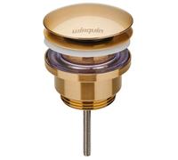 Wirquin Bonde Lavabo universelle laiton Quick-Clac or brossé