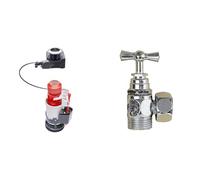 Wirquin lot de 2 : 1 mécanisme de chasse d'eau double chasse Tronic + 1 robinet d'équerre