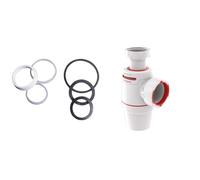 Wirquin lot de 2 : 1 siphon d’évier Néo Air ⌀40 mm zéro fuite + 1 kit de joints multiples Ø32, Ø36, Ø40 mm