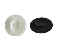 Wirquin Lot de 2 Bouchons et filtres universels Uppy pour évacuations évier, lavabo, Baignoire : 1 Bouchon Noir + 1 Bouchon Blanc