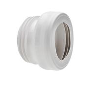 Wirquin RA372 Manchon Longueur 95 mm à Emboîter Excentrée à Lèvres 1,9 cm | Raccordement cuvette canalisation, souple, PVC, fabriqué en France, blanc